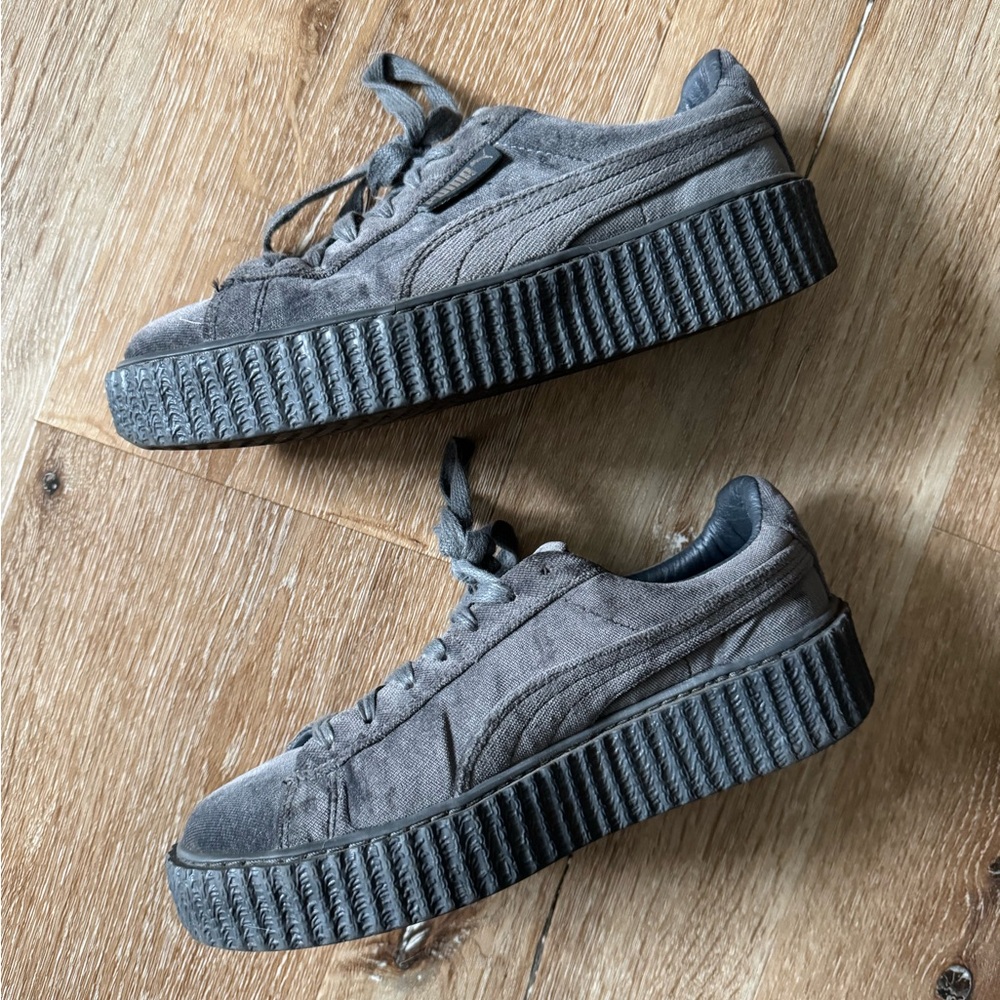 Puma Fenty‎ X Gray Creeper Platform Sneakers in Suede Gray Size women’s US 7